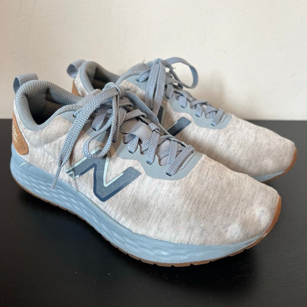 New Balance Fresh Foam Jersey Knit Running Shoes Sneakers Blue Gray Women's 7